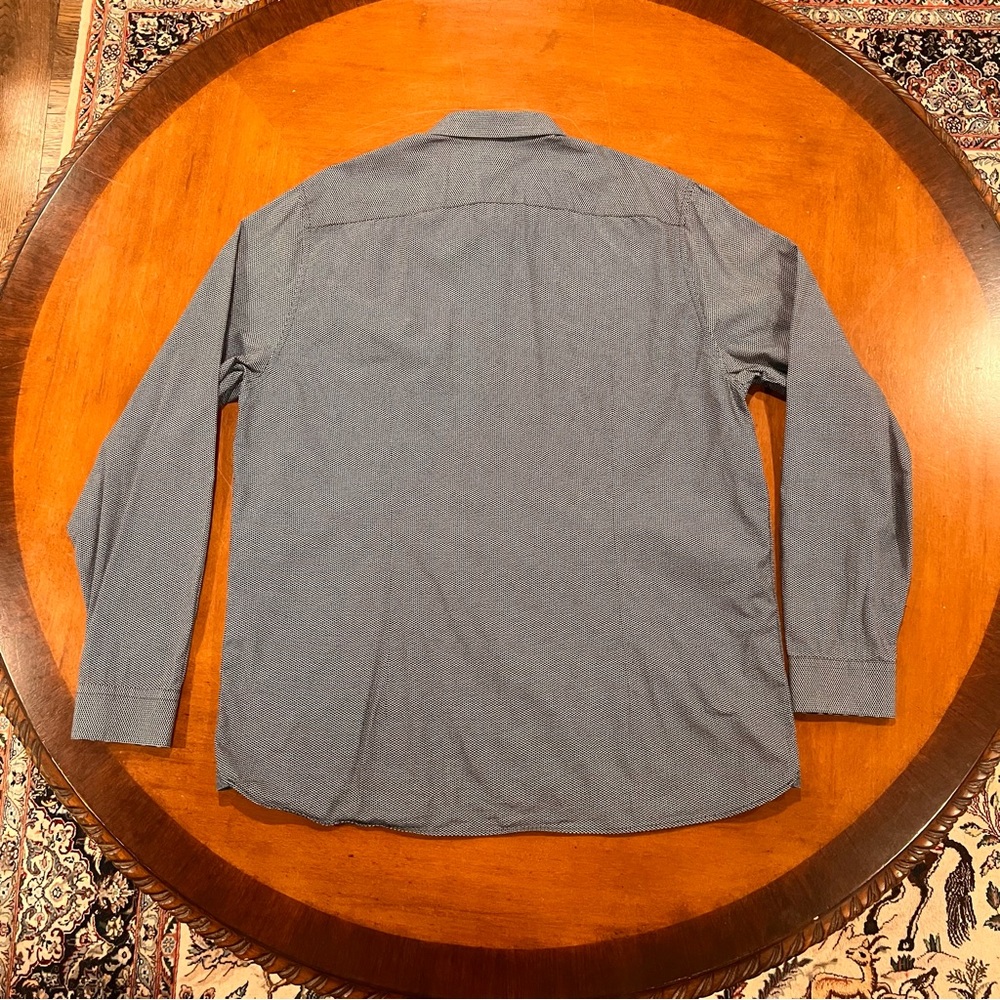 Ted Baker London Men’s Long-Sleeve Geometric Print Dress Shirt Flip Cuff 7/3XL - Picture 3 of 16